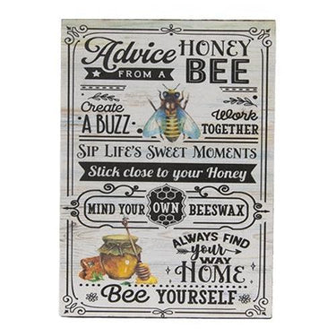 Advice From a Honey Bee Easel Sign - The Fox Decor